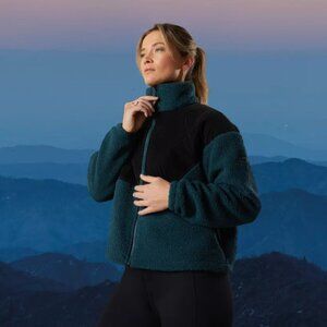 Columbia Women's Large Uphill Edge Fleece Full-Zip Pullover Night Wave NWT $90